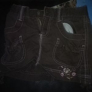 Brown Jean skort